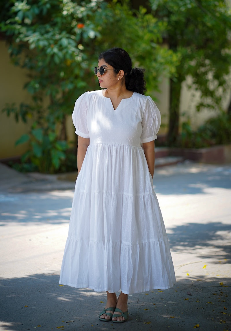 nadira white cotton dress image 4