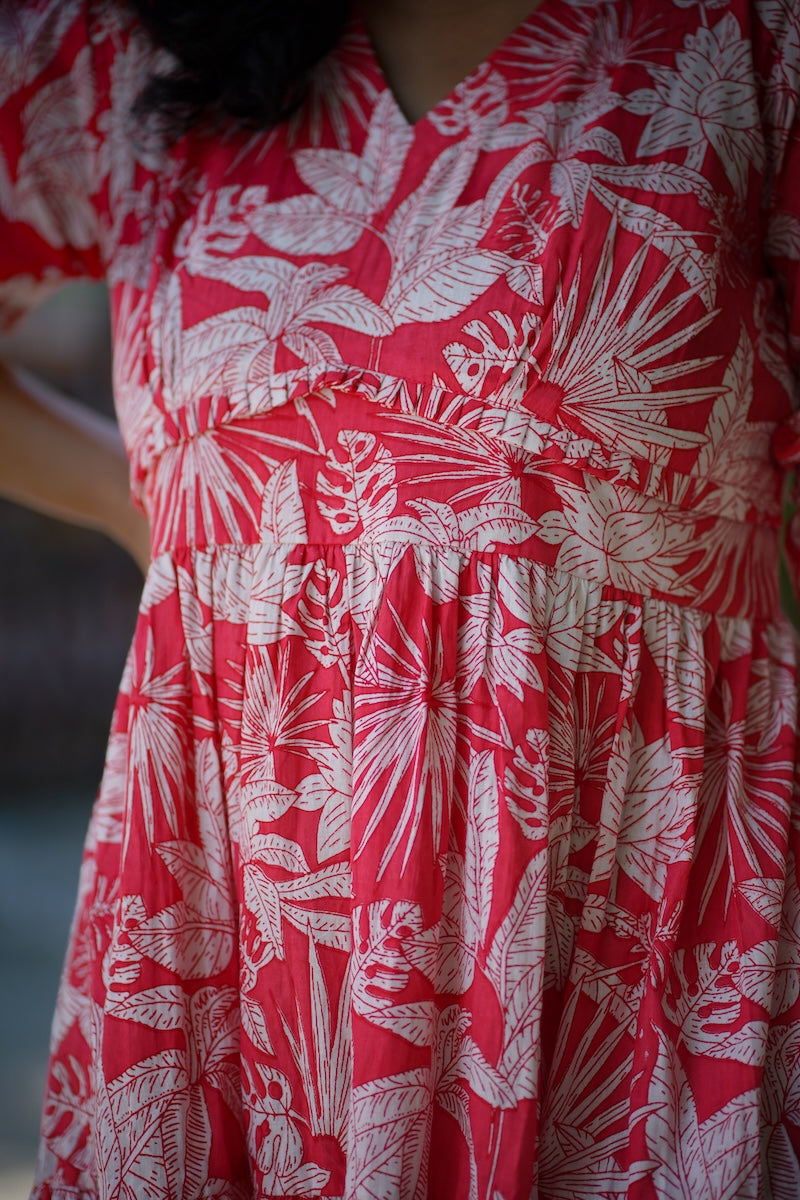 maisy tomatored cotton dress