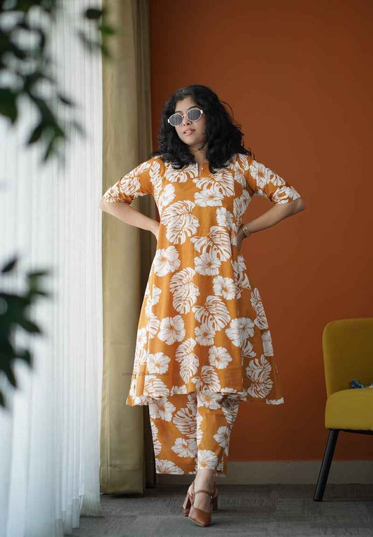 Piku mustard orange co-ord set