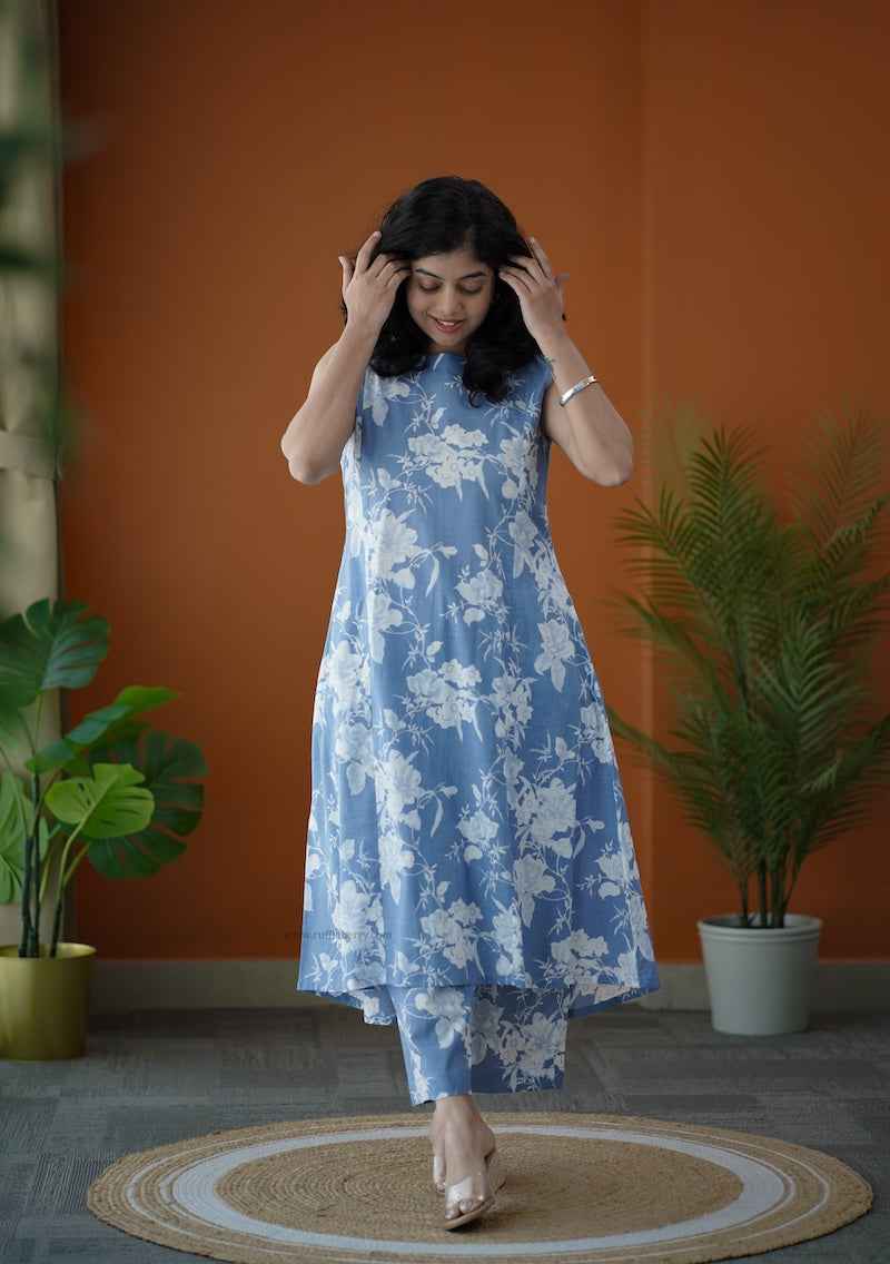 piku iceblue co-ord set