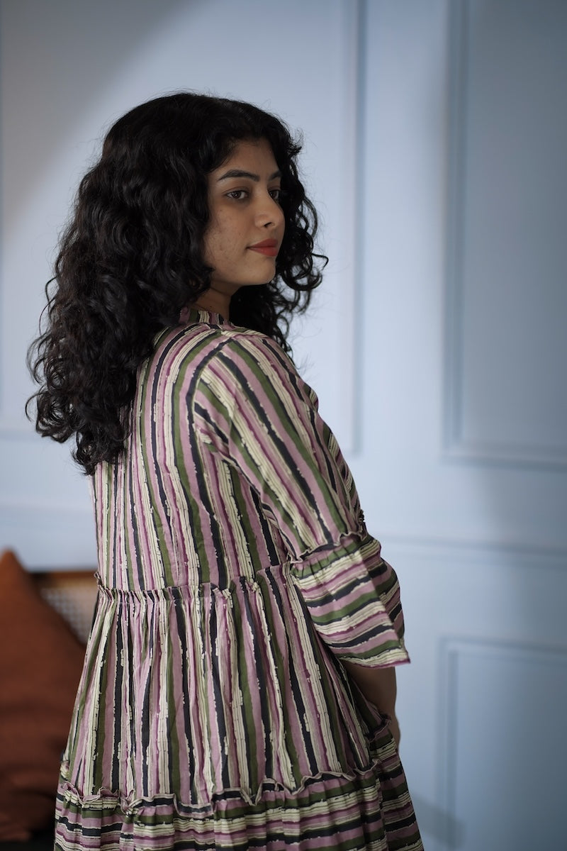 Elira Stripes Cotton Dress