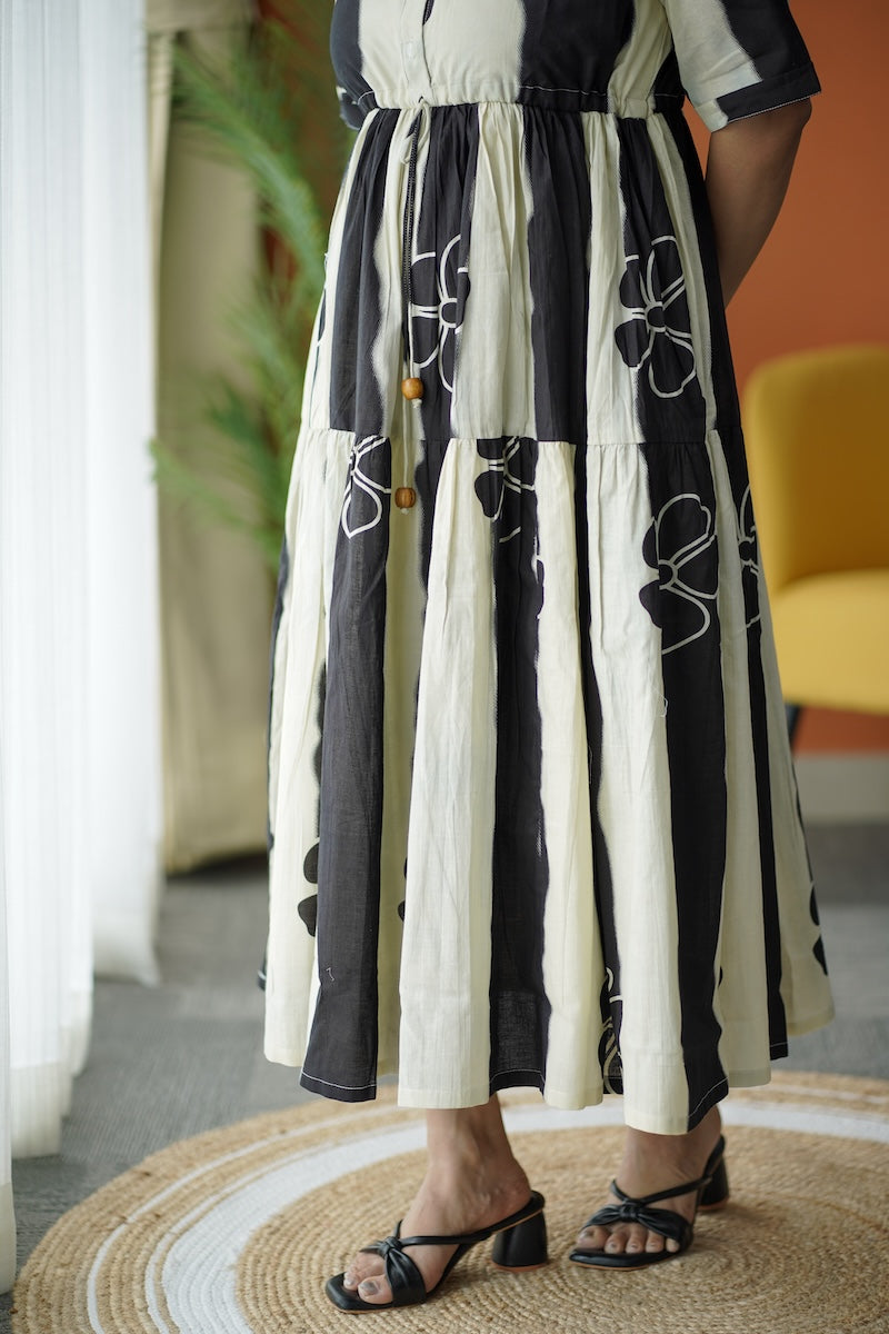 Maroba OffWhite Cotton Tier Dress
