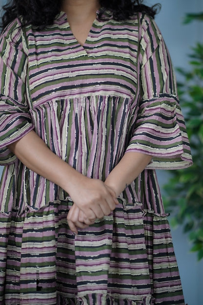 Elira Stripes Cotton Dress