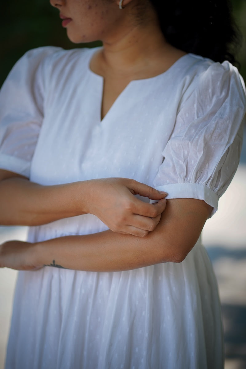 Nadira White Cotton Dress image 6