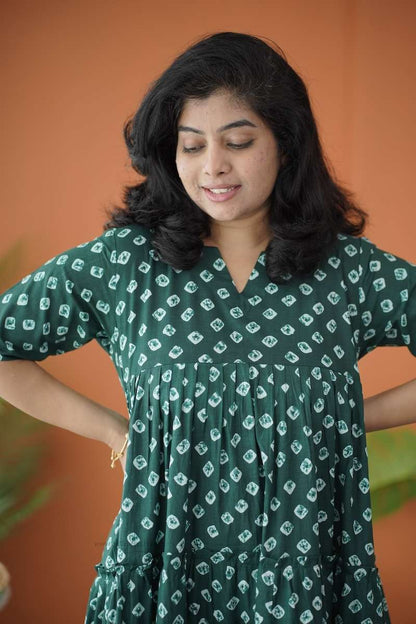 BarB BottleGreen Cotton Dress