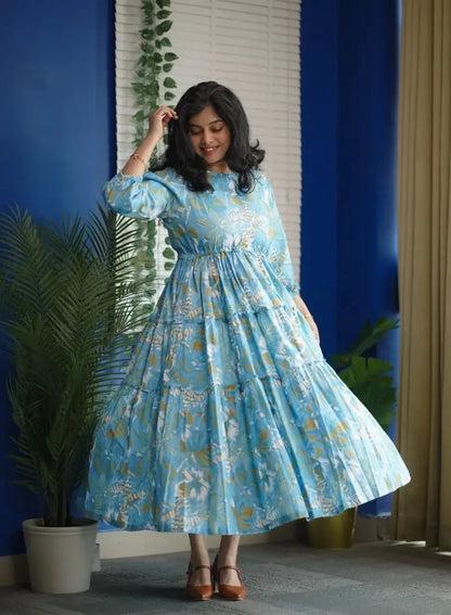 Augusta Tropical Cotton tier Dress