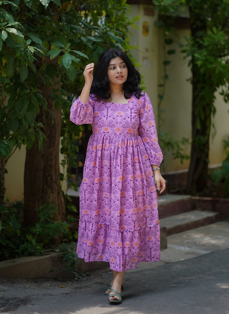 Bloom Lilac Georgette Dress