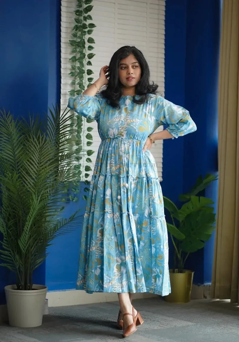 Augusta Tropical Cotton tier Dress