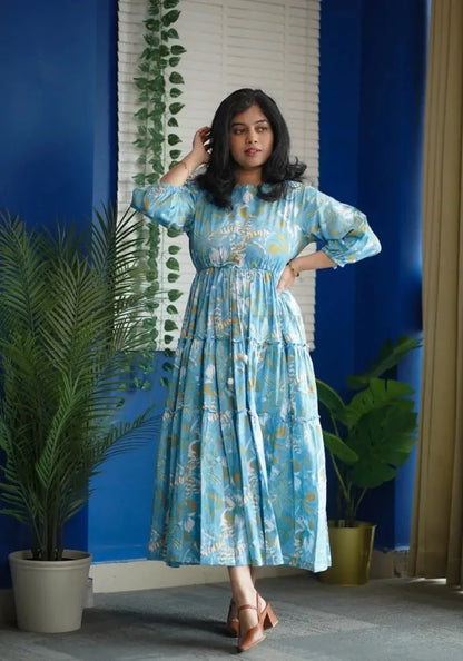 Augusta Tropical Cotton tier Dress
