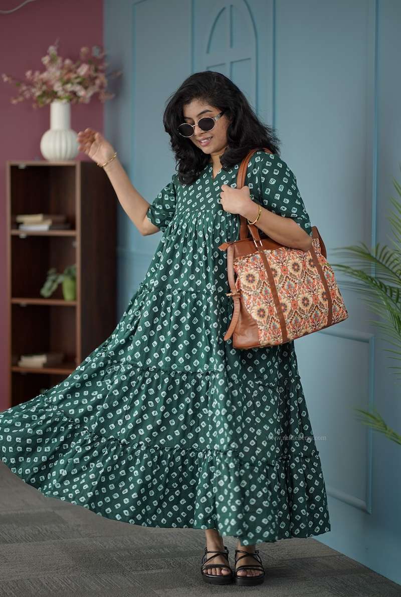 BarB BottleGreen Cotton Dress