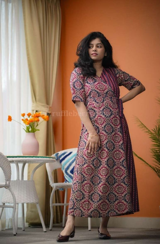Augusta Ajrakh Fusion Wrap Dress