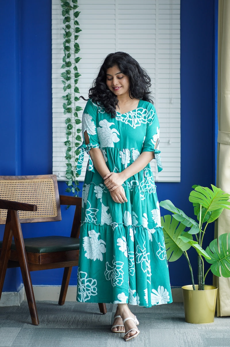 Maroba Turquoise Green Cotton Dress