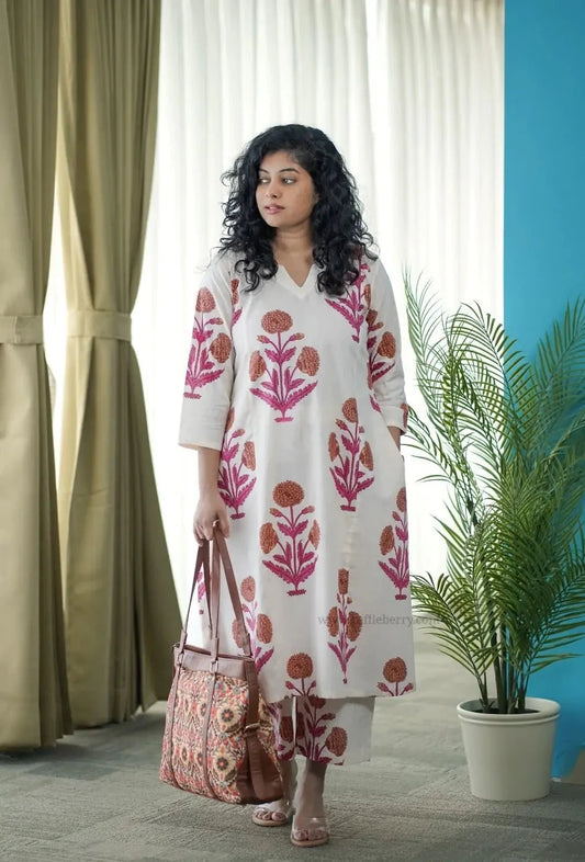 Niva OffWhite Cotton Co-ord Set
