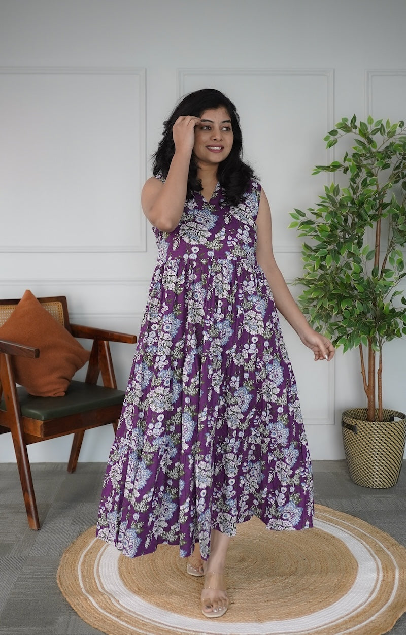 Elira Jamun Cotton Tier Dress image 6