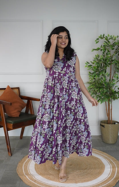 Elira Jamun Cotton Tier Dress image 6