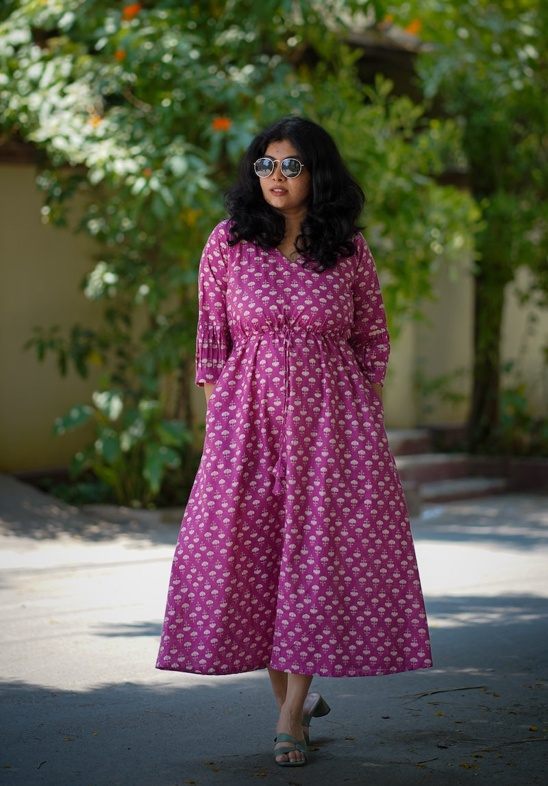 Maisy Vintage Rose Cotton Dress