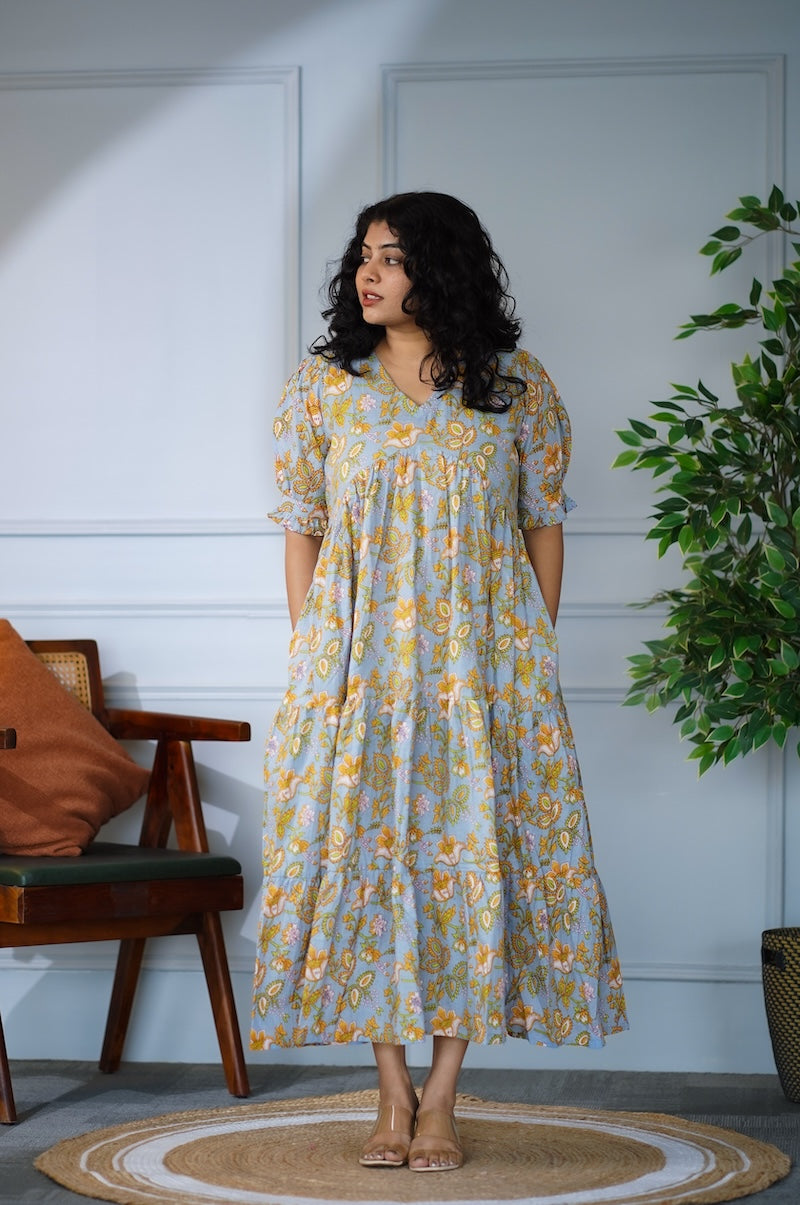 Elira BabyBlue Cotton Dress image 4