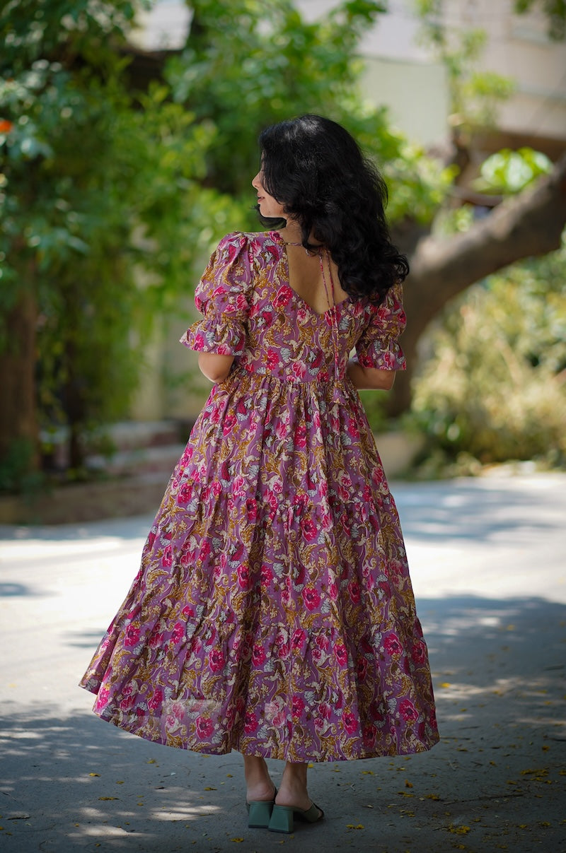 Chelsea Raspberry Cotton Tier Dress image 5