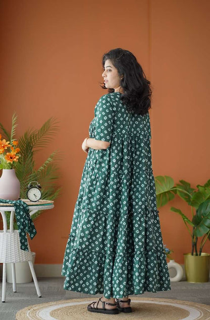 BarB BottleGreen Cotton Dress