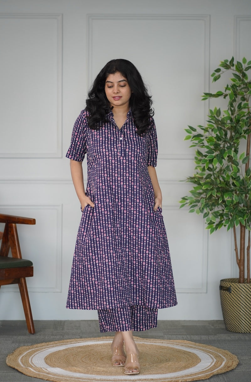 Indigo Cotton Co-ord Set image 3