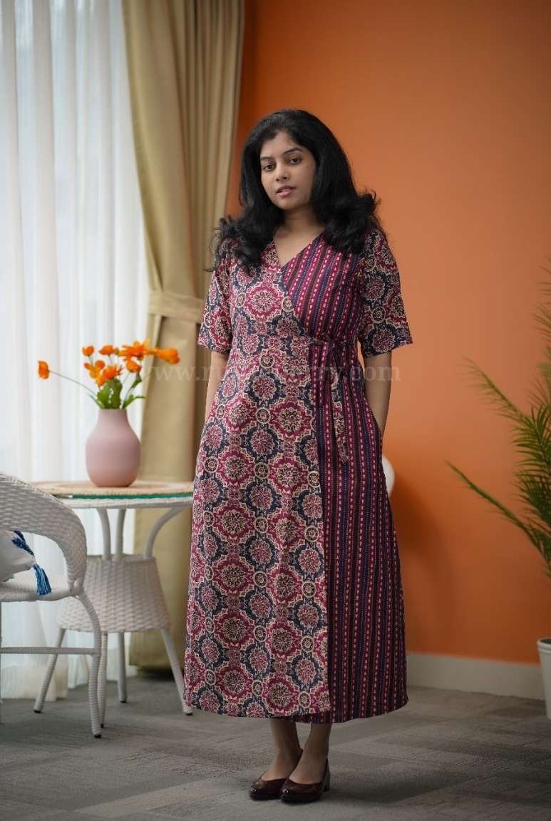 Augusta Ajrakh Fusion Wrap Dress