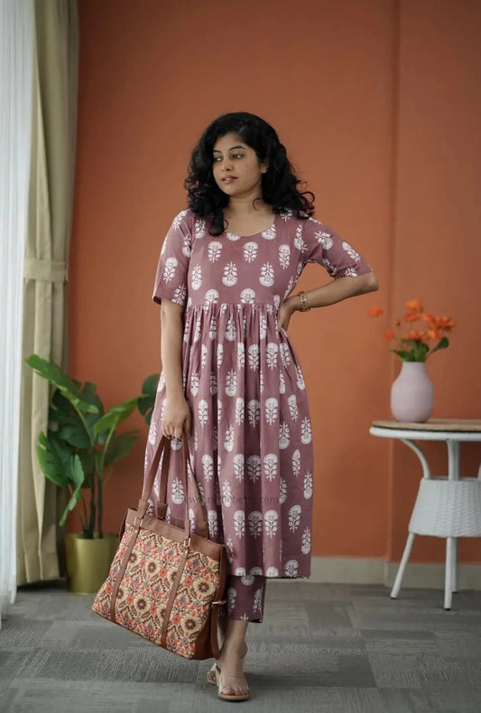 Niva DustyRose Cotton Co-ord Set