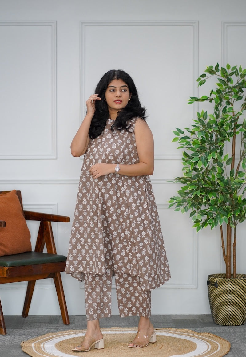 Warm Beige Cotton Co-ord Set image 0