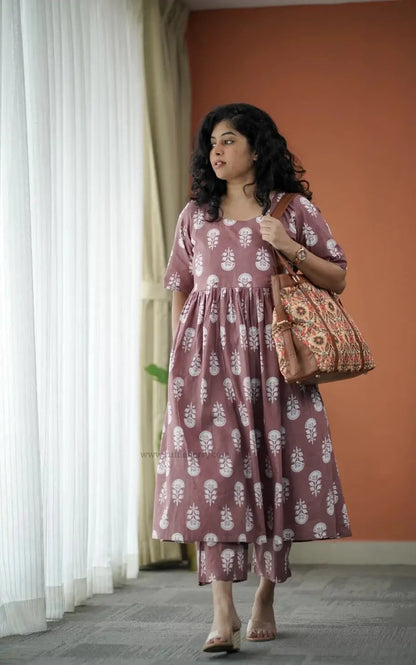Niva DustyRose Cotton Co-ord Set