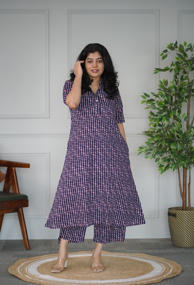 Indigo Cotton Co-ord Set image 1