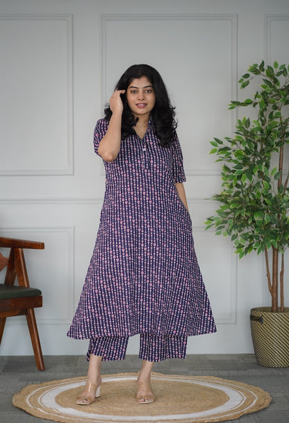 Indigo Cotton Co-ord Set image 1