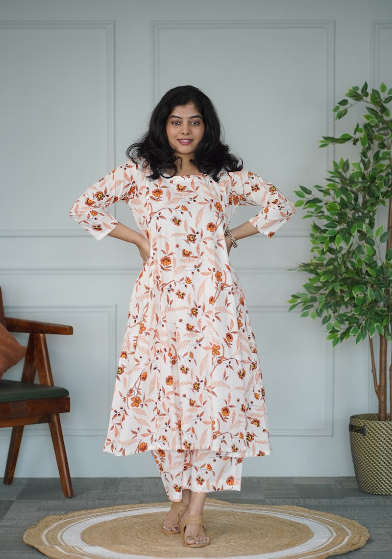 OffWhite Cotton Co-ord Set image 4