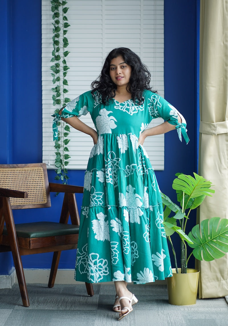 Maroba Turquoise Green Cotton Dress