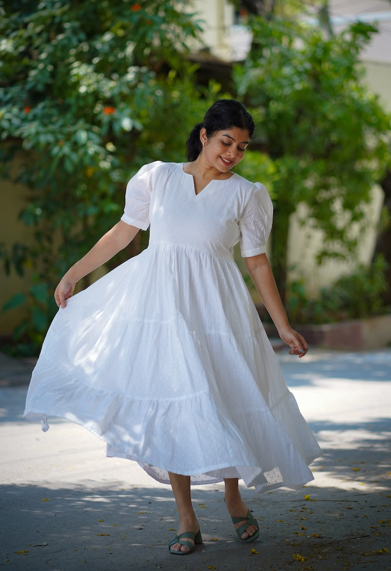 Nadira White Cotton Dress image 3