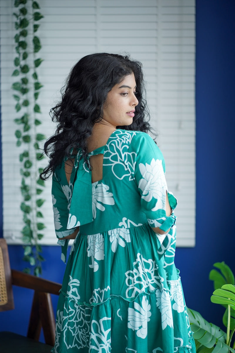 Maroba Turquoise Green Cotton Dress
