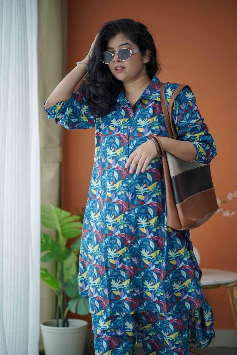 Jaan Multifloral Cotton Co-ord Set