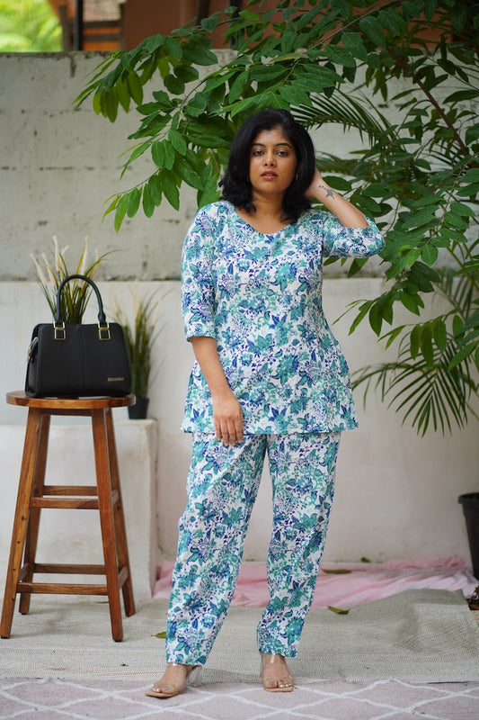 White Floral Co-ord Set