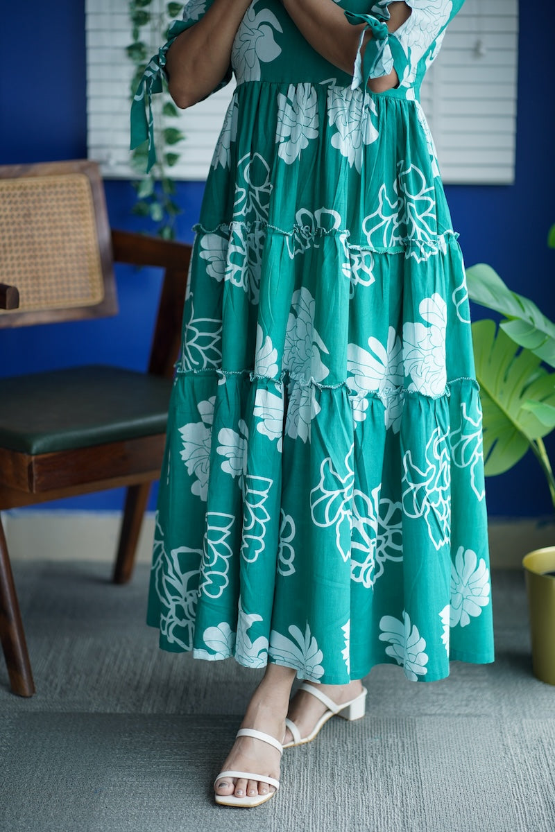 Maroba Turquoise Green Cotton Dress