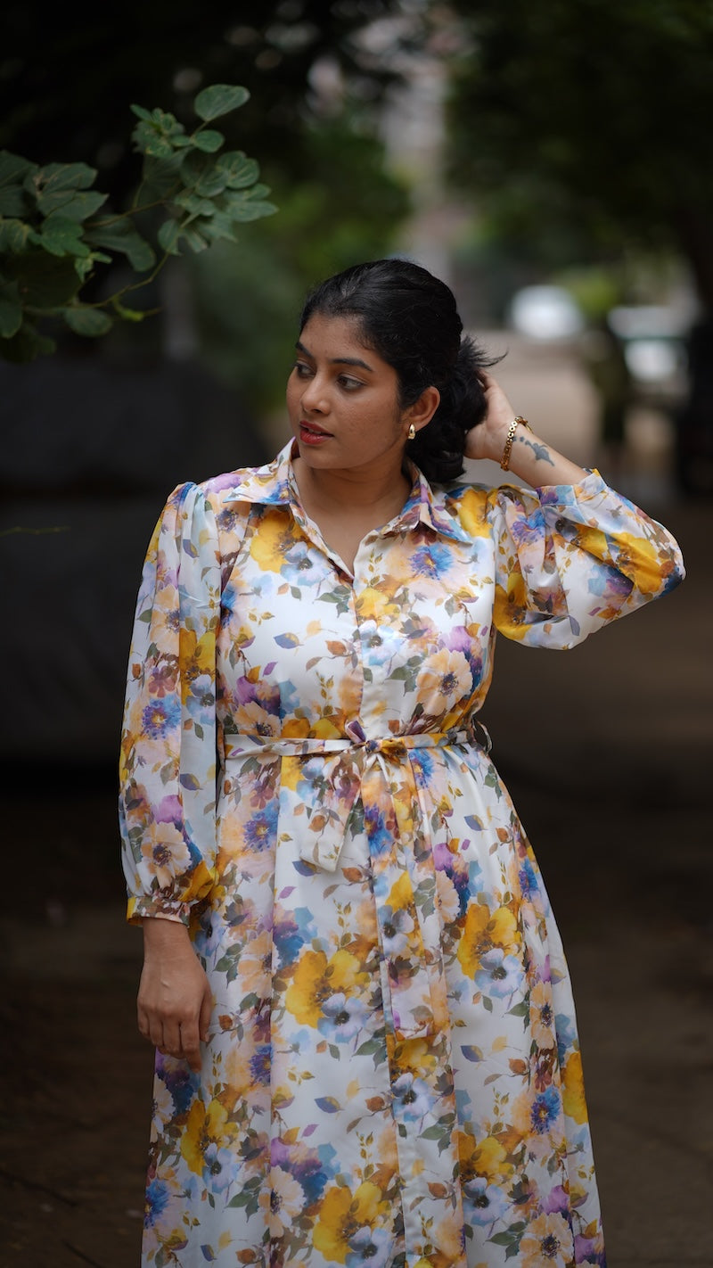 Angel White Georgette shirt dress image 2