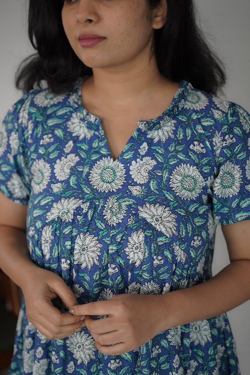 Elira Marlin Blue Cotton Dress