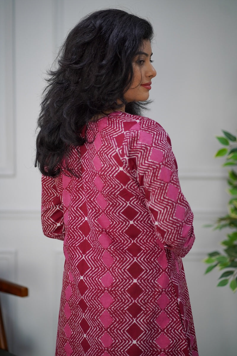 Magenta Cotton Co-ord Set