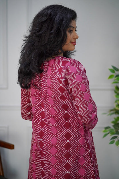 Magenta Cotton Co-ord Set