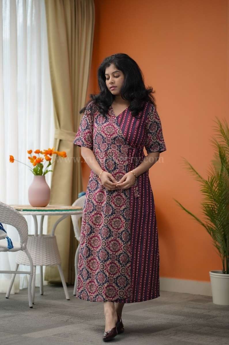 Augusta Ajrakh Fusion Wrap Dress