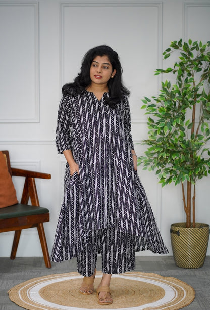 Black Cotton Co-ord Set image 1