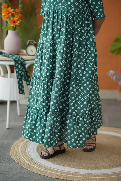 BarB BottleGreen Cotton Dress