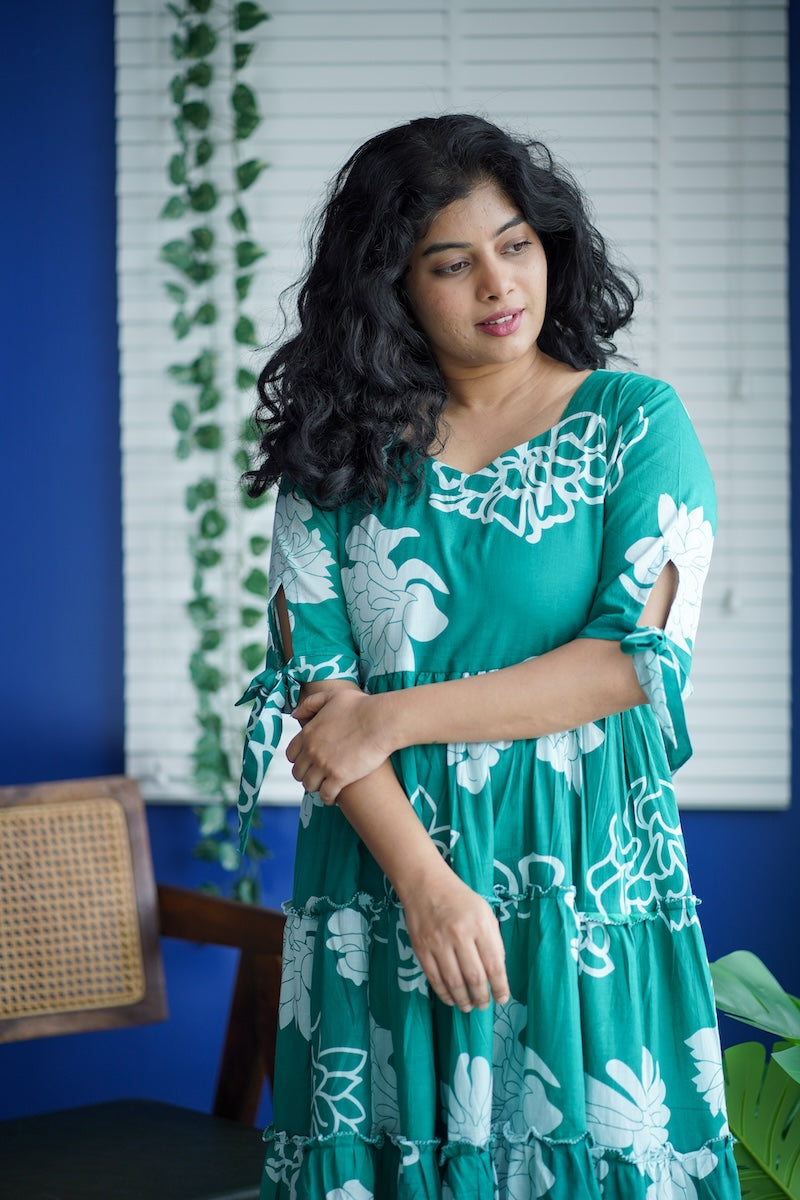 Maroba Turquoise Green Cotton Dress