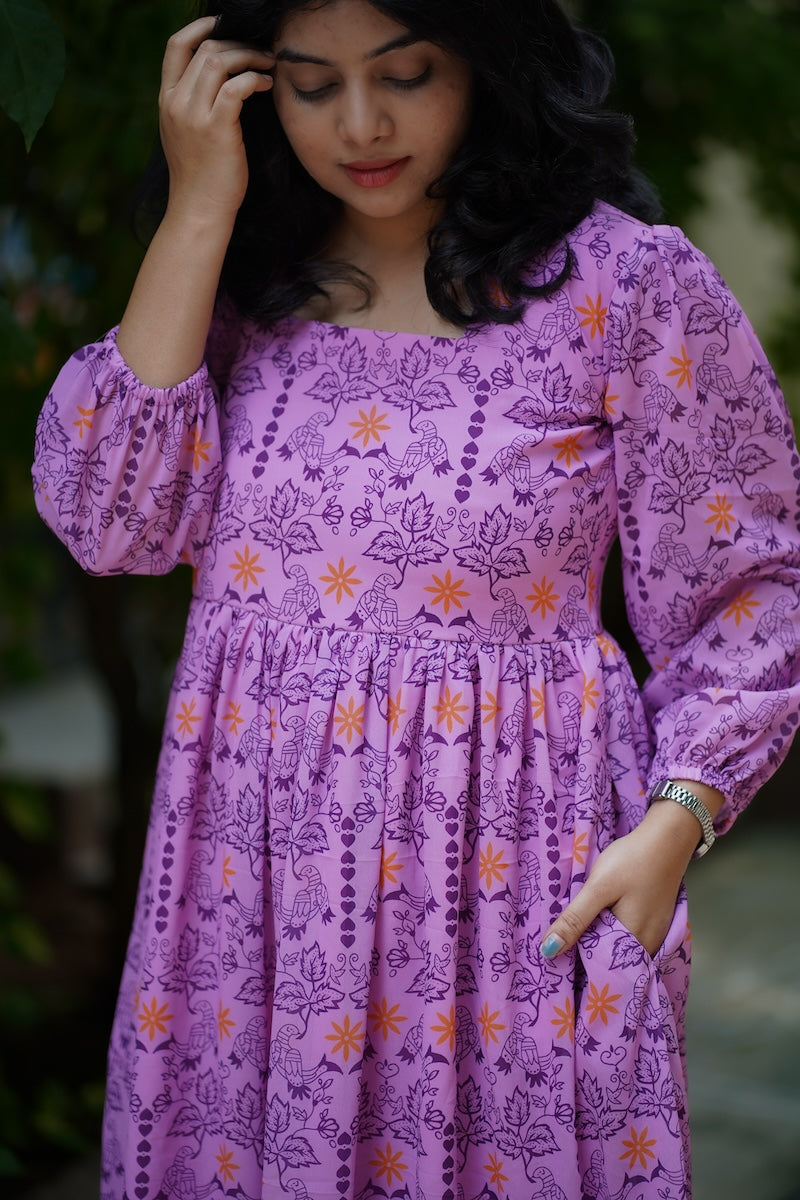 Bloom Lilac Georgette Dress