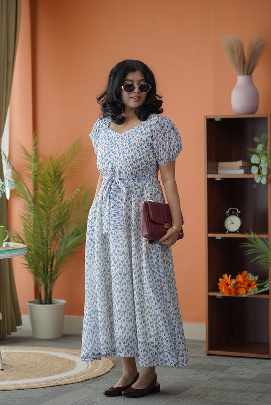 Sol Offwhite A-line Dress