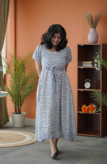 Sol Offwhite A-line Dress
