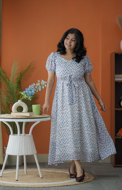 Sol Offwhite A-line Dress