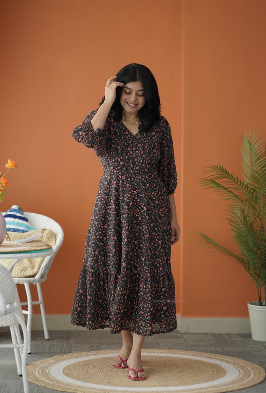Sol Sprinkler A-Line Tier Dress